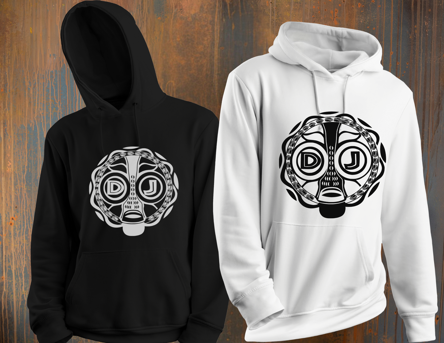 CITY OF SPIRITS HOODIE-BLK/WHITE
